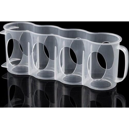 10/5/3/1PCS Transparent Drink Bottle Fridge Organizer Case Clear Container 4 Holes Plastic Cans Kitchen Storage Box 2020 NEW