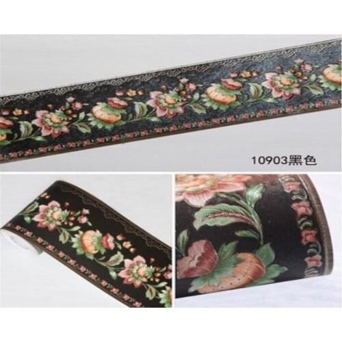 Beibehang papel de parede Waterproof baseboard self-adhesive 5M long waist border wall sticker 3D relief antique brick wallpaper