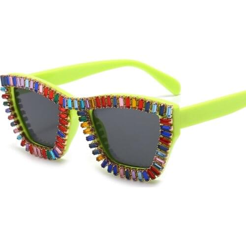 DIAMOND-ENCRUSTED SUNGLASSES CROSS-BORDER COTILLION party sunglasses European and American fashion show gorgeous diamonds