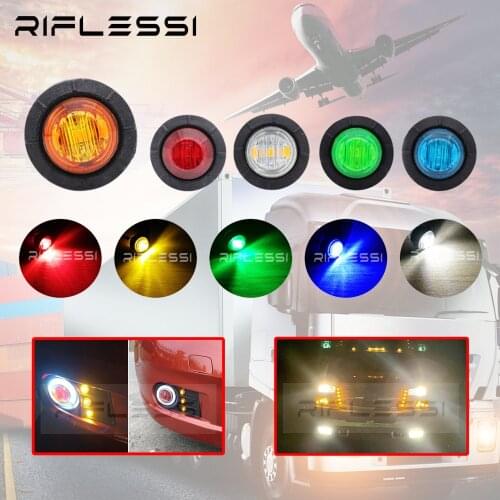 10 x 3 LED Round Small Lamps 10V - 30V Truck Trailer Bus Boat Side Marker Lights Car Grille Lamp Turn Signal Running Light