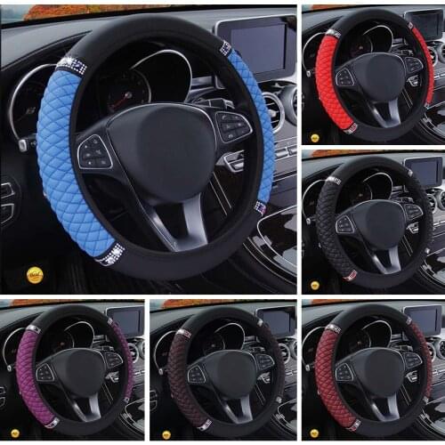 Embossing Car Steering Wheel Cover Without Inner Ring For Toyota Aygo For Suzuki Baleno For Skoda Rapid For Ssangyong Rexton