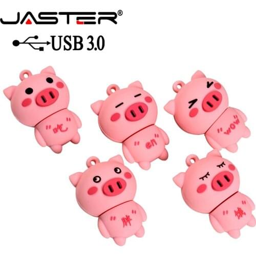 Cartoon Cute pink pig USB 3.0 flash drive pen drive USB stick 4GB 8GB 16GB 32GB 64GB memoria USB disk Creative gifts U pendrive