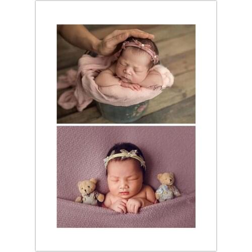 Pearl lace bow baby photo headdress original headband lovely newborn photography props