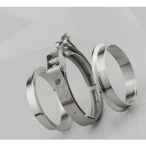 1.5''/1.75''/2''/2.25''/2.36''/2.5'' /3'' Male/Female V-Band Clamp Flange Kit V-band Turbo Exhaust Pipes Car Accessories