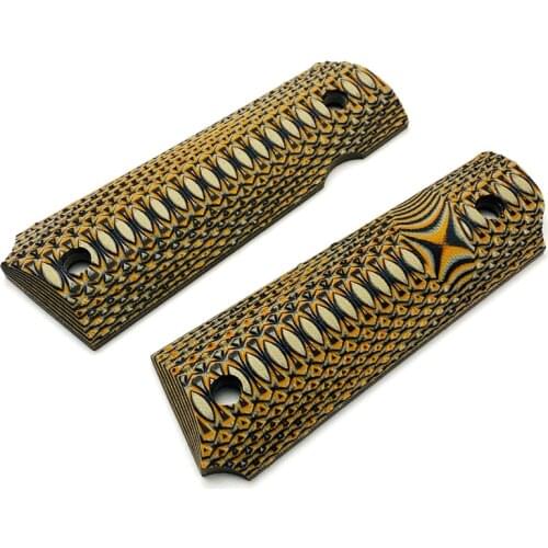 1 Pair Professional Anti-slip G10 Handle Patches Material DIY Grips Scales Blanks Slabs Replacement For 1911 Models Grips