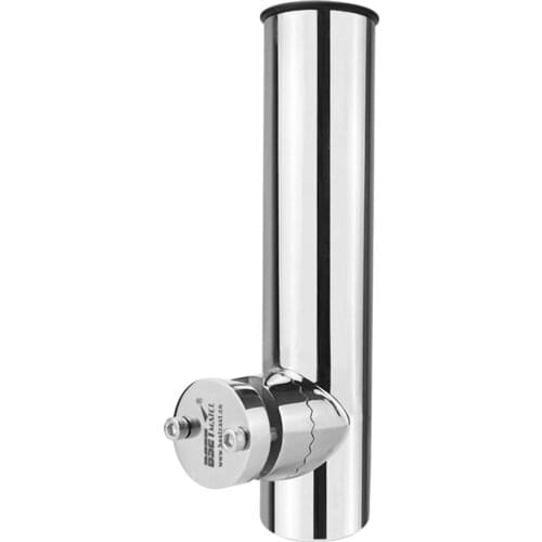 316 Stainless Steel 360 Degree Clamp on Fishing Rod Storage Holder Rack for Boats Marine Rails 26mm to 32mm