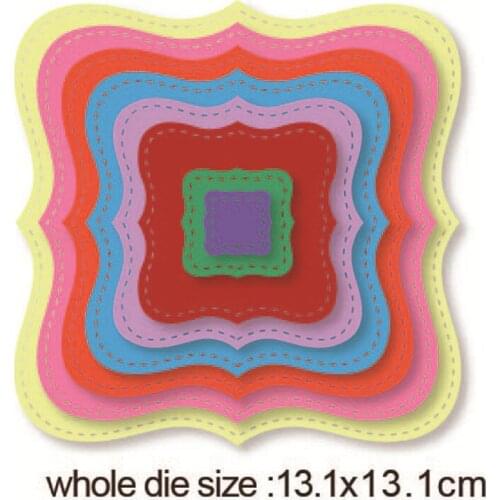 8pcs Lace Frame Metal Cutting Dies Stencils dies For Scrapbooking Photo Album Decoration Embossing die cut Paper Card Craft dies