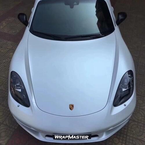 Satin Metallic PVC Vinyl Car Wrap White Vinyl Wrap Motorcycle 1.52*18m