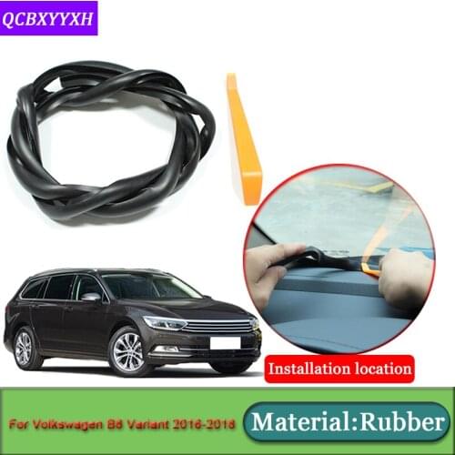 Car-styling For Volkswagen B8 Variant 2016-2018 Rubber Anti-Noise Soundproof Dustproof Car Dashboard Windshield Sealing Strips