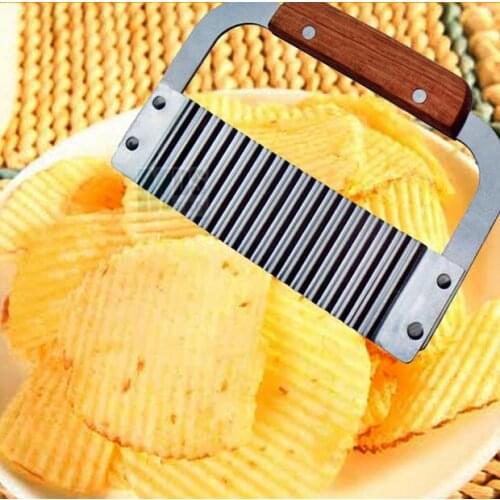 Freeshipping 150pcs Crinkle Cutter Wax Vegetable Soap Wavy Cutter Stainless Steel Potato Chip Dough Carrot Crinkle Wavy Slicer
