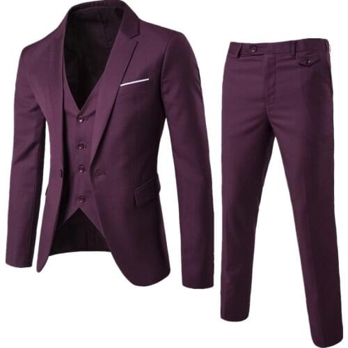 XF001 S-6XL Blazer&Vest Jacet +Pant Three Sets bridegrooms best man Wedding One button suit Business Casual Suits