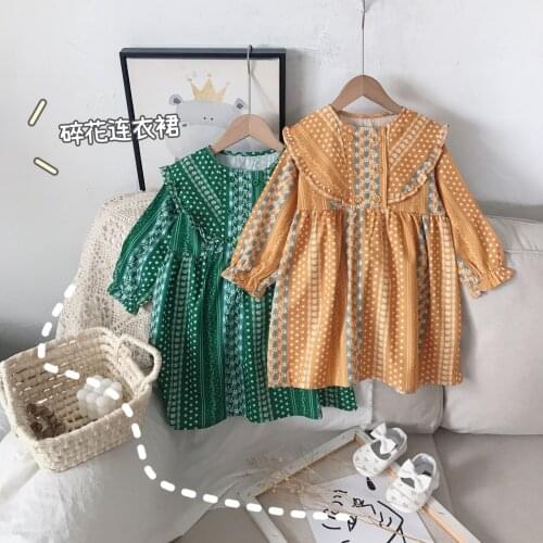 Bohemian Children Mini Dress Spirng Autumn Long Sleeve Clothes Deguisement Enfant Fille Kids Princess Dress