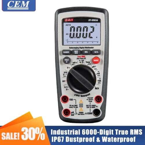 Digital Multimeter Electrician Meter Ammeter Universal Meter CEM DT-9960H True RMS Anti-burning Backlight High-precision NCV