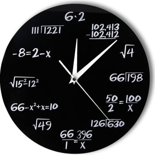 Engineering Numbers Math Wall Clock Math Equation Decorative Clock Pop Quiz Wall Art Science Gift For Math Geeks And Teachers
