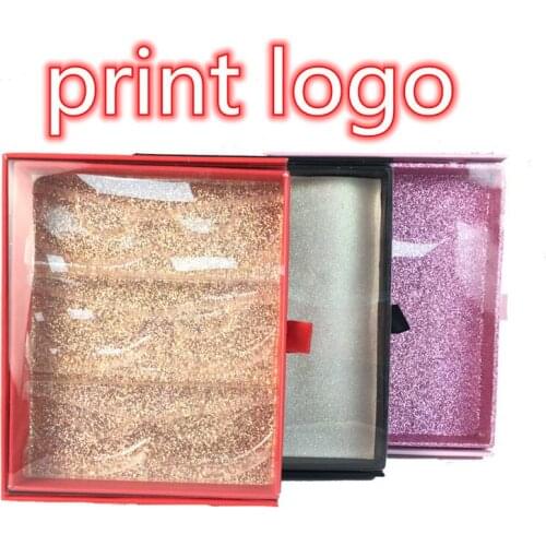 Print logo Wholesale Eyelash Packaging Box Lash Boxes Packaging Custom 3 pairs 3D Mink Eyelashes Package Storage Case Vendors