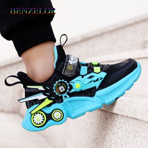 BENZELOR sport shoes for girls sneakers kids boys high quality PU leather children school student running child chaussure fille