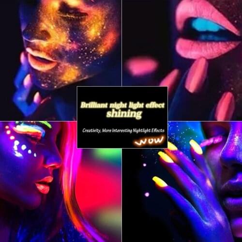 12-color Phosphor Dipping Powder laser Nail Art Decorations Fluorescent Glitter Glow Pigment Dust UV Gel Polish Design suit
