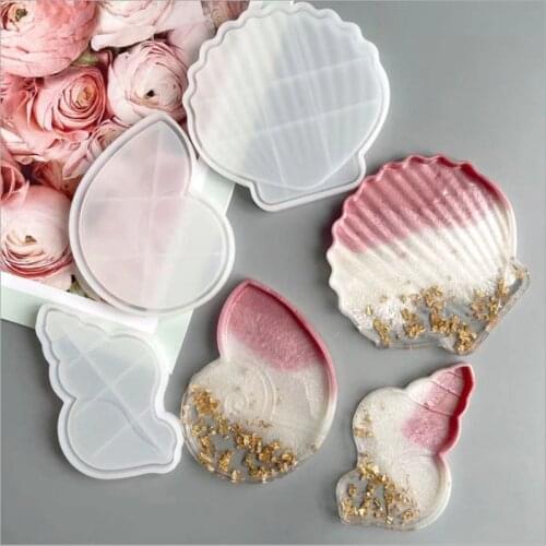 Aouke Conch Shell Modeling Drop Glue Mold DIY Coasters, Accessories, Table Setting, Decoration, Ocean Series Silicone Mold