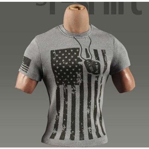 1/6 Scale Men Soldier T-shirt M-022 Leisure Handsome trend T-Shirt Set A set of 5 12-inch doll Clothing accessories