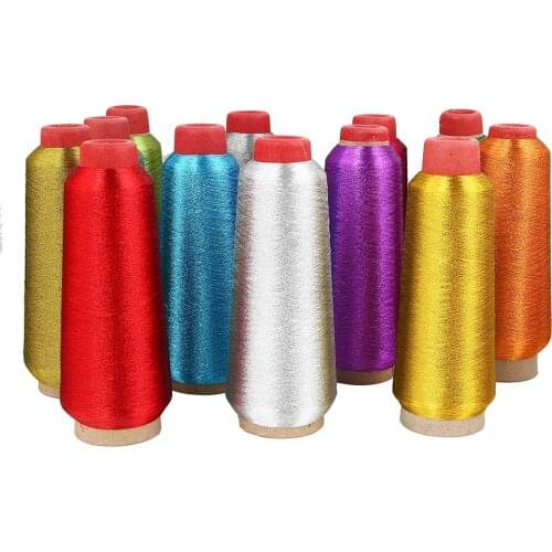 Embroidery thread cross stitch fine hand computer embroidery thread bright silver gold thread woven with color sewing machine