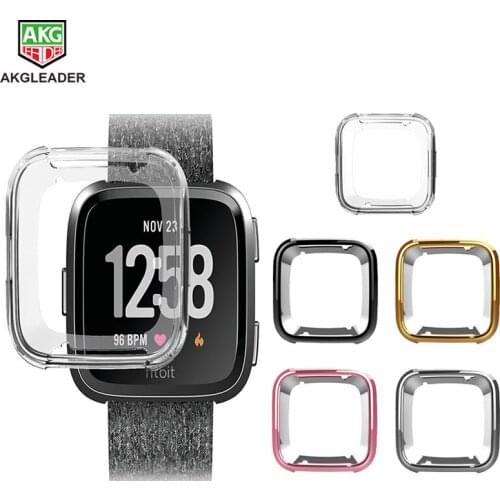 Newest Ultra-thin Soft Plating TPU Case Cover For Fitbit Versa Full Protection Silicone Cases Wearable Devices Smart Watch Acces