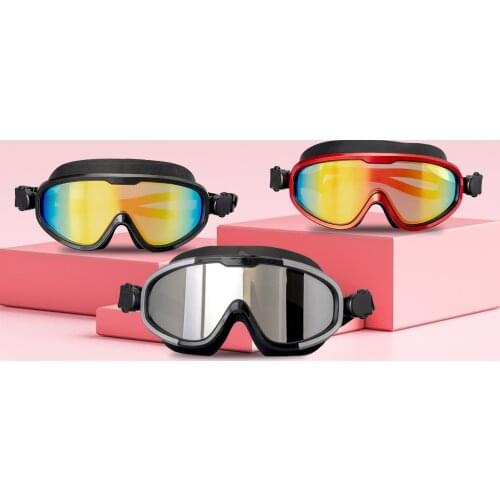 Swimming Goggles Big frame Swim Eyewear Anti-Fog UV Professional Swimming Waterproof Swim Mask Adult for men and women