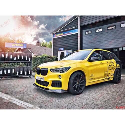 2017-2019 Z-ART X1 M sport carbon fiber front spoiler for X1 F48 carbon fiber front lip for X1 carbon fiber front chin