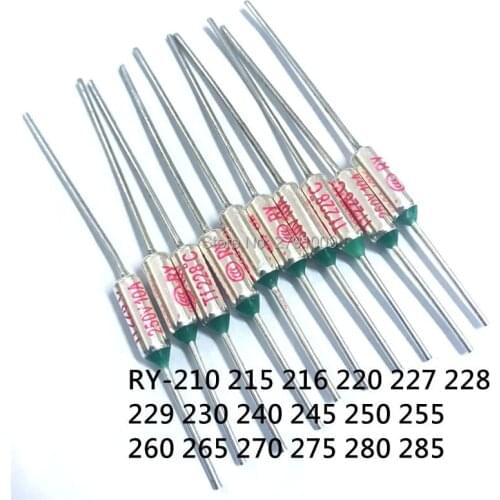TF Temperature Switch Fuse RY-240 250C 10A 250V Electric Cooker Safety Wire RY 216 229C RY280 285 227C 228C 230 255 245 260 270C