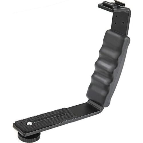 Camera Stand Dual Hot Shoe Support Video Holder L Shaped Flash Bracket DV Photo for OSMO Mobile 4 Handheld Gimbal