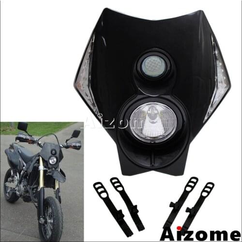 Supermoto Dirt Pit Bike Motocross Headlamp Motocycle Headlight Fairing For Honda Suzuki EXC CR RMZ DR KLX 250 CRF450 TTR TW