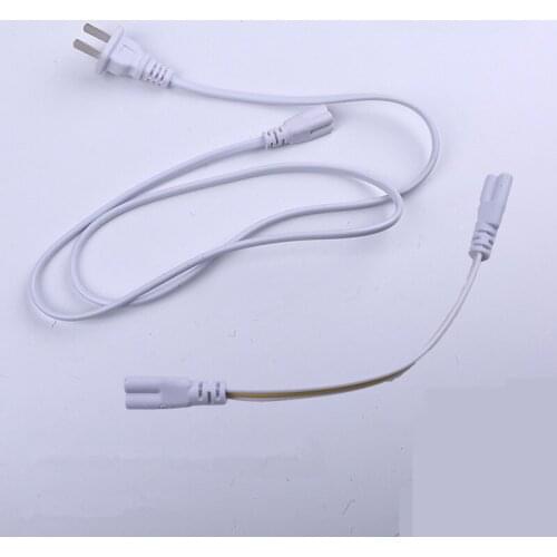 T5 2pins US EU Cable Wire Connector Cable For T8 Integrated LED Tube Connector 30cm Double-end Cable Wire 2 pin Wire Connector