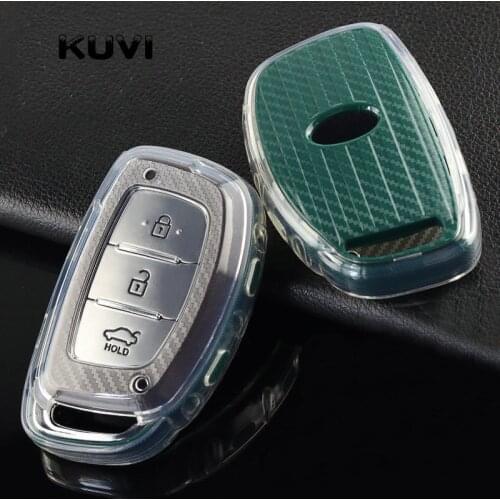 TPU Car Key Case Cover Protection Shell Skin For Hyundai iX20 I30 IX35 I40 Ix25 Tucson Verna Sonata Car Keyring