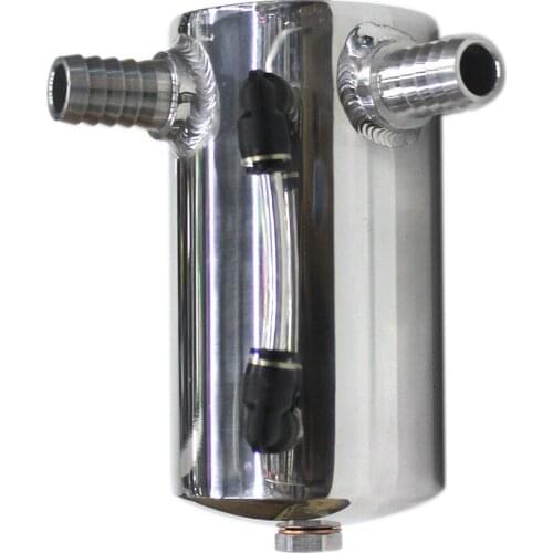 Universal Engine Square Shape Oil Catch Can Oil Tank Reservoir With 2 Bigger Fittings Oil Catcher