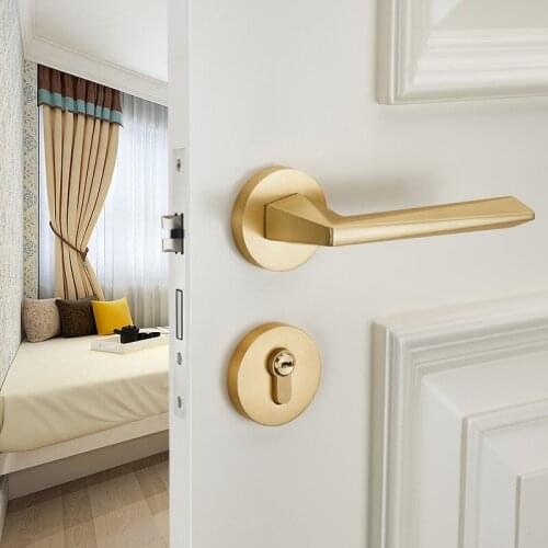European Style Zinc Alloy Room Split Door Locks Fashion Interior Door Knobs Lock Mute Anti-Theft Gate Lock Furniture Hardware