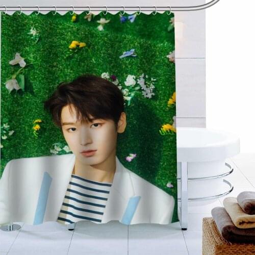 100% Polyester Fabric Custom The Boyz KPOP Shower Curtain Modern Bathroom Curtain Waterproof With Hook Bath Curtain 0622