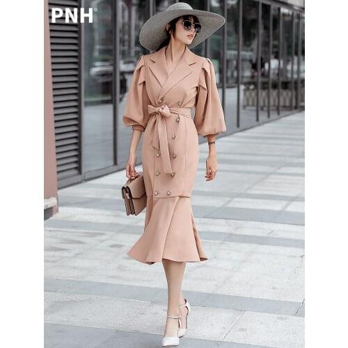 Windbreaker Womens Middle Long Style Spring and Autumn Temperament Fashion Leisure Autumn Dress 2021 New Style Foreign