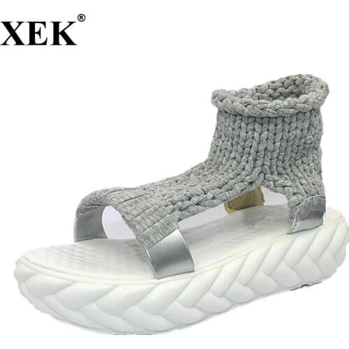 Women Sandals 2018 Summer shoes Sandals on the platform flip flops gladiator Bottom Women Shoes footwear heeled JH153