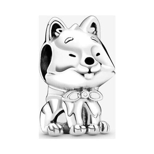 GChic 2020 New 925 Sterling Silver Japanese Akita Inu Dog Charm fit Original Pandora Bracelets For Women DIY Jewelry Making Gift