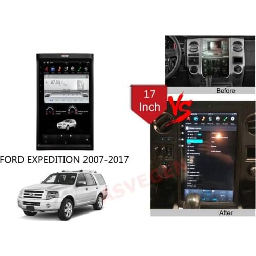 17 Inch Tesla Vertical Screen Car DVD Player For Ford Expedition 2007-2017 GPS Navigation Auto Radio Stereo Headunit Player