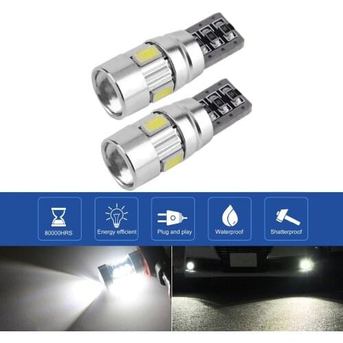 2PCS Car Auto LED T10 Canbus 194 W5W 6 SMD 5630 LED Light Bulb Error Free LED Light Parking T10 LED Car Side Light