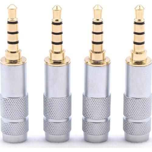 3.5mm 4pole plug earphone plug 5pcs