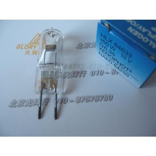 5pcs 64633HLX 15V 150W GER G6.35 xenophot bulb ANSI BRJ HLX 64633 15V150W halogen lamp NAED 54250 LIF A1/234