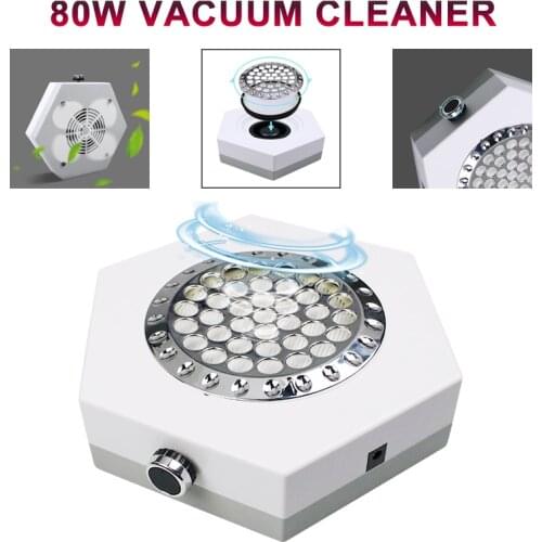 80W Strong Power Nail Vacuum Cleaner for Manicure With Dust Filter Salon Use Nail Dust Collector Personal Use Nail Art Equipment