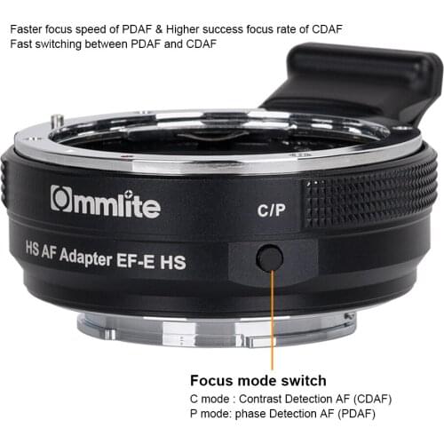 Commlite CM-EF-E HS Faster Auto Focus Lens Adapter for Canon EF/EF-S Lens for Sony E-Mount Camera A9 A7RIII A7 A6000 A6300 A6500