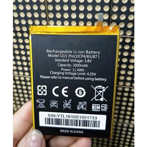 New OUKITEL U15 Pro Replacement 3000mAh Parts backup battery for OUKITEL U15 Pro Smart Phone with Repair Tools