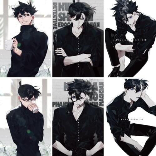 Anime Posters Detective Conan Wall Poster Anime Kudo Shinichi Canvas Painting Wall Art Photos for Childrens Room Home Decor