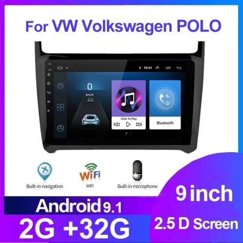 TIEBRO 2din Android 9.0 Car Radio For Volkswagen VW Polo Sedan 2008-2015 Car Multimedia Player GPS Navigation 2Din DVD Player