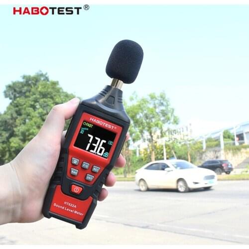 Digital Sound Level Meter HT622B LCD Display Noise Measure Instrument HT622B Audio Decibel Monitor 30-130DB