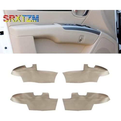 For Hyundai Santafe 2006-2012 4pcs Car Door Armrest Panel Microfiber Leather Protection Cover Trim Accessories