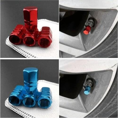 4 Pcs Car Tire Valves Stem Bolt-in Alloy Leakproof Wheel Valves Cover D7WD